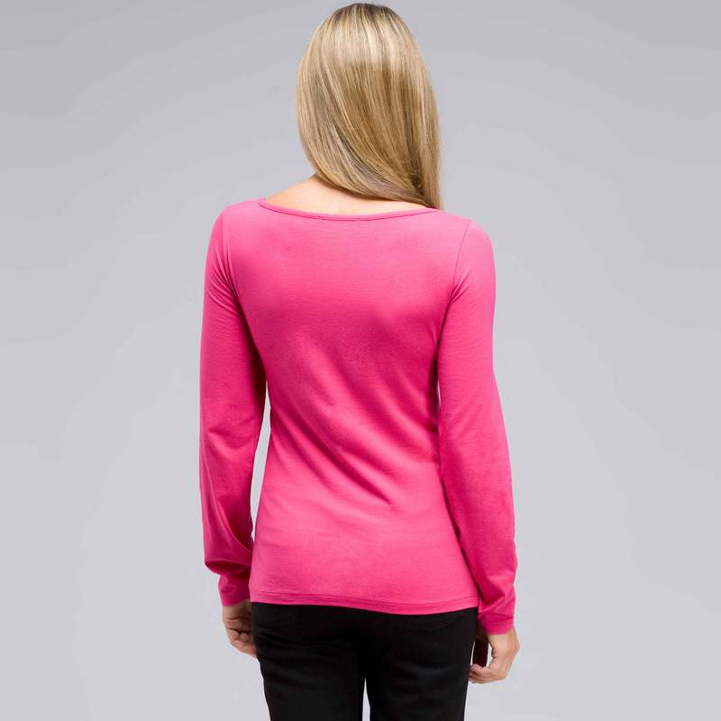 Long Sleeve Embellished Boat Neck Top, , large image number 1